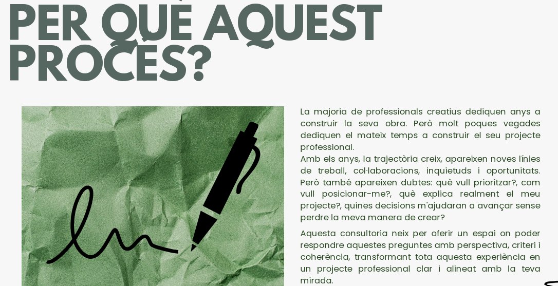 Diapositiva original en català sobre el procés de consultoria
